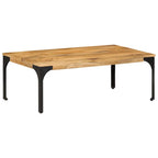Mesa de centro de madera maciza mango 100x55x35 cm