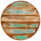 Mesa de centro madera maciza reciclada y acero Ø50x40 cm