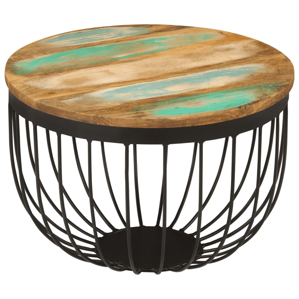 Mesa de centro de madera maciza mango 100x55x35 cm