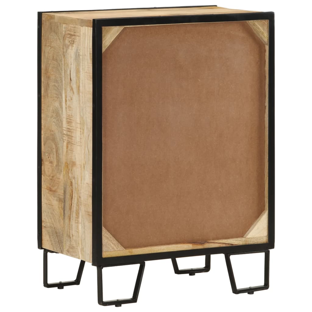 Aparador con 2 cajones hierro y madera maciza mango 53x31x72 cm