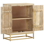 Aparador con 2 puertas madera maciza de mango 55x30x70 cm