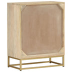 Aparador con 2 puertas madera maciza de mango 55x30x70 cm