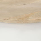 Mesa de centro de madera maciza de mango blanca 51x51x27 cm