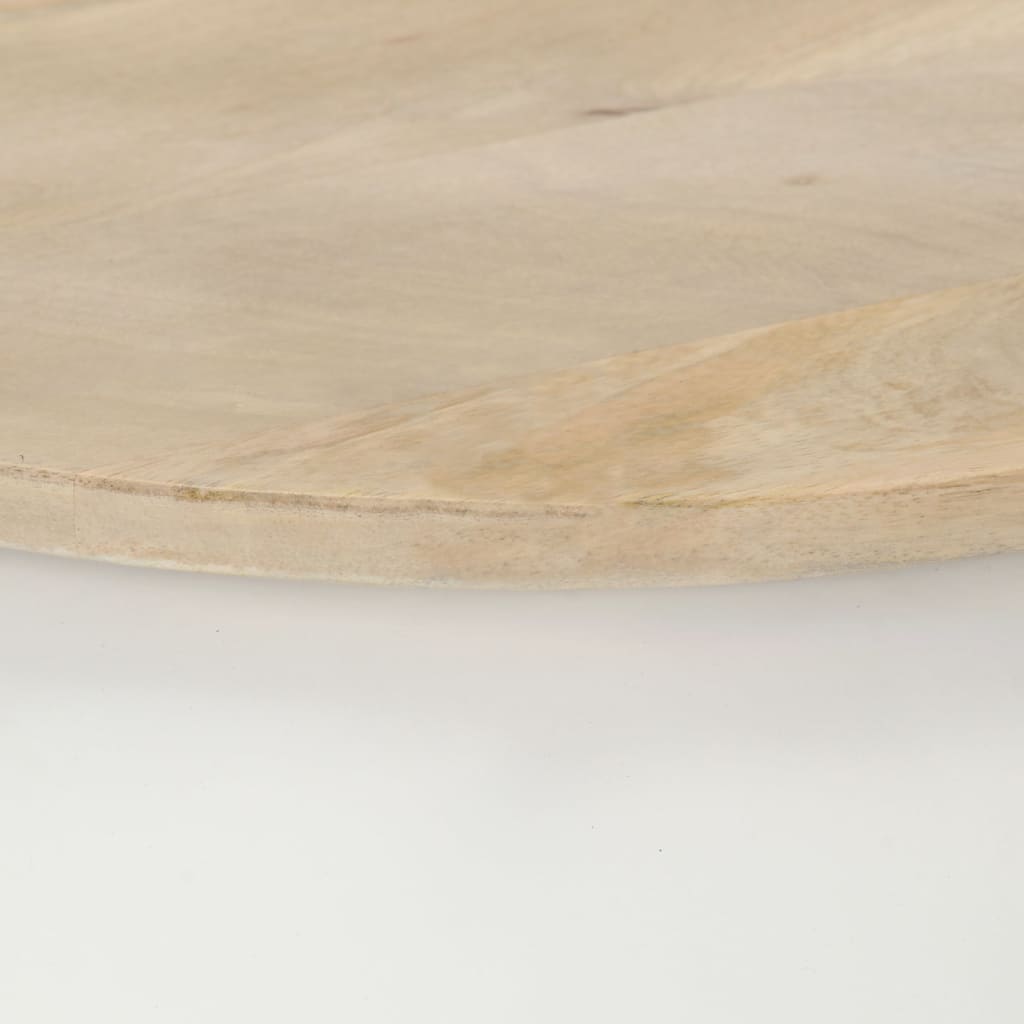 Mesa de centro de madera maciza de mango blanca 51x51x27 cm
