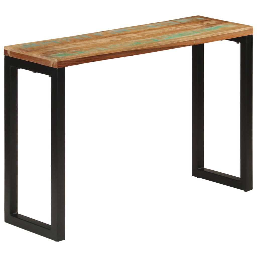 Mesa consola madera de ingeniería negro 90x36x75 cm