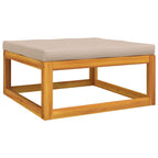 Set de muebles para jardín 3 piezas con cojines madera acacia