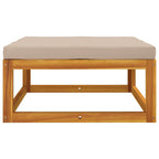 Set de muebles para jardín 3 piezas con cojines madera acacia