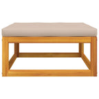Set de muebles para jardín 3 piezas con cojines madera acacia