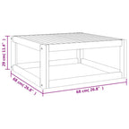 Mesa de centro madera maciza de acacia 68x68x29 cm