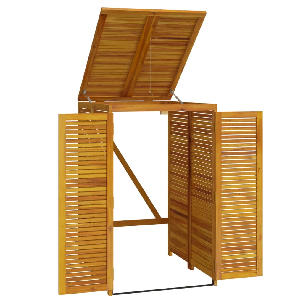 Cobertizo para cubo de basura madera maciza acacia 70x89x117 cm