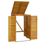 Cobertizo para cubo de basura madera maciza acacia 70x89x117 cm