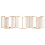 Puerta para perros plegable 6 paneles madera de álamo 300 cm