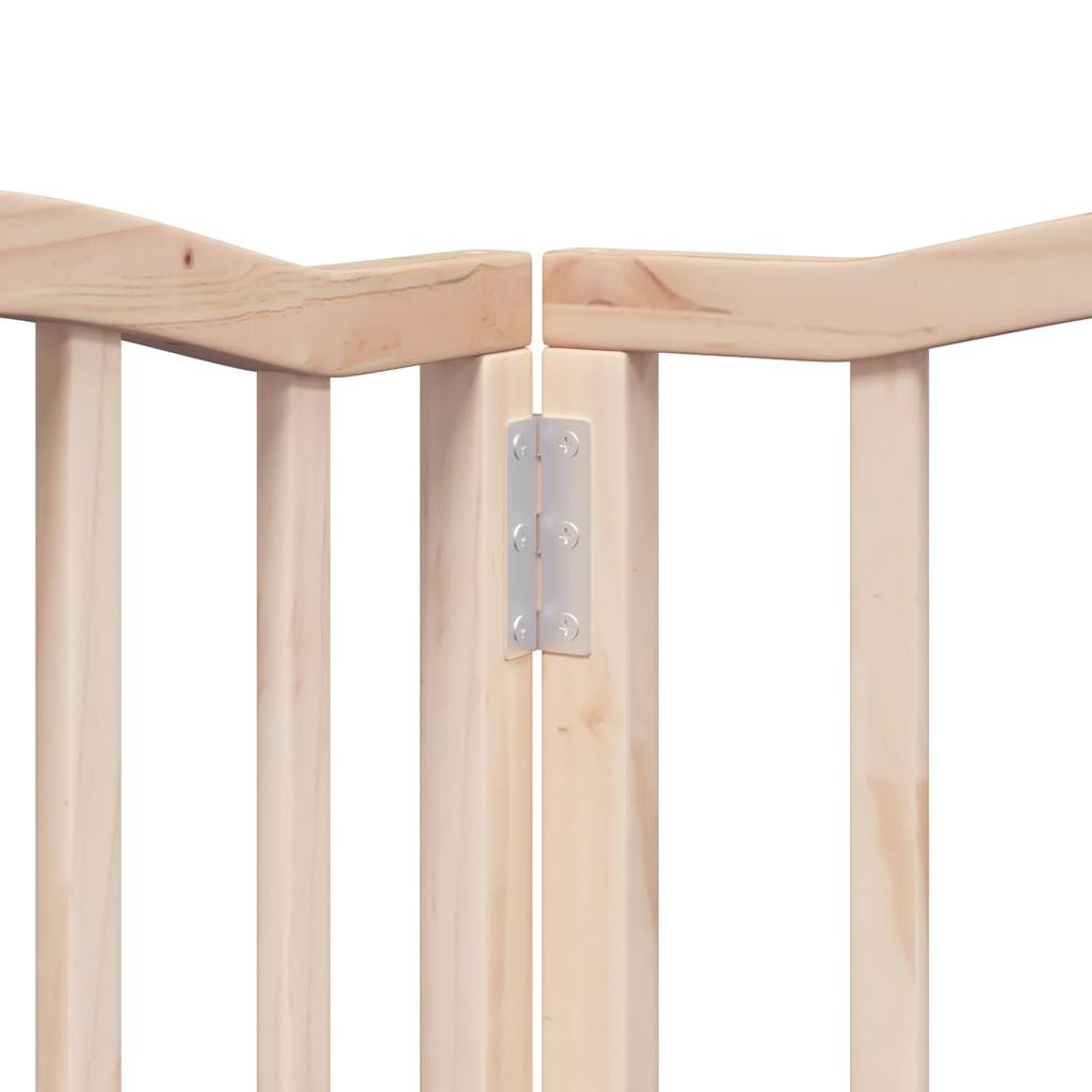 Puerta para perros plegable 6 paneles madera de álamo 300 cm