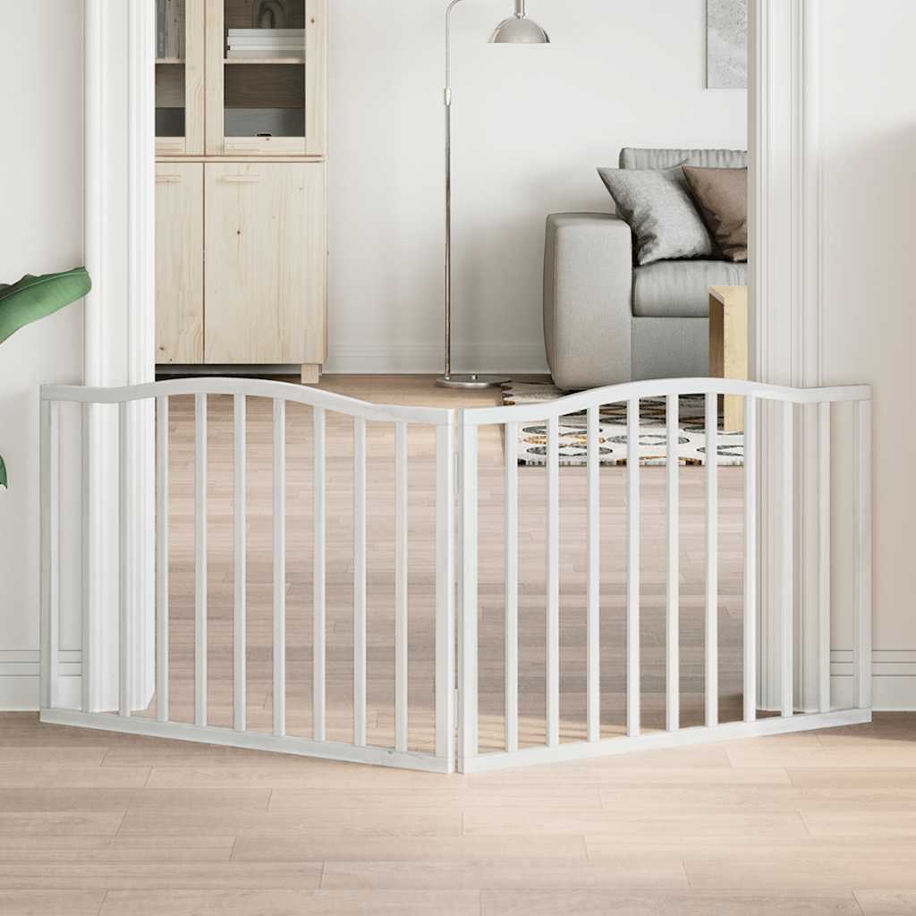 Folding 2-Panel Dog Gate, Poplar, Brown Oak, 160 cm