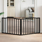 Puerta para perros plegable 2 paneles álamo marrón roble 160 cm