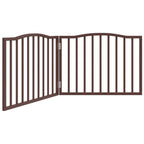 Puerta para perros plegable 2 paneles álamo marrón roble 160 cm