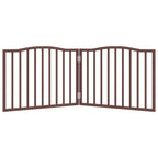 Puerta para perros plegable 2 paneles álamo marrón roble 160 cm