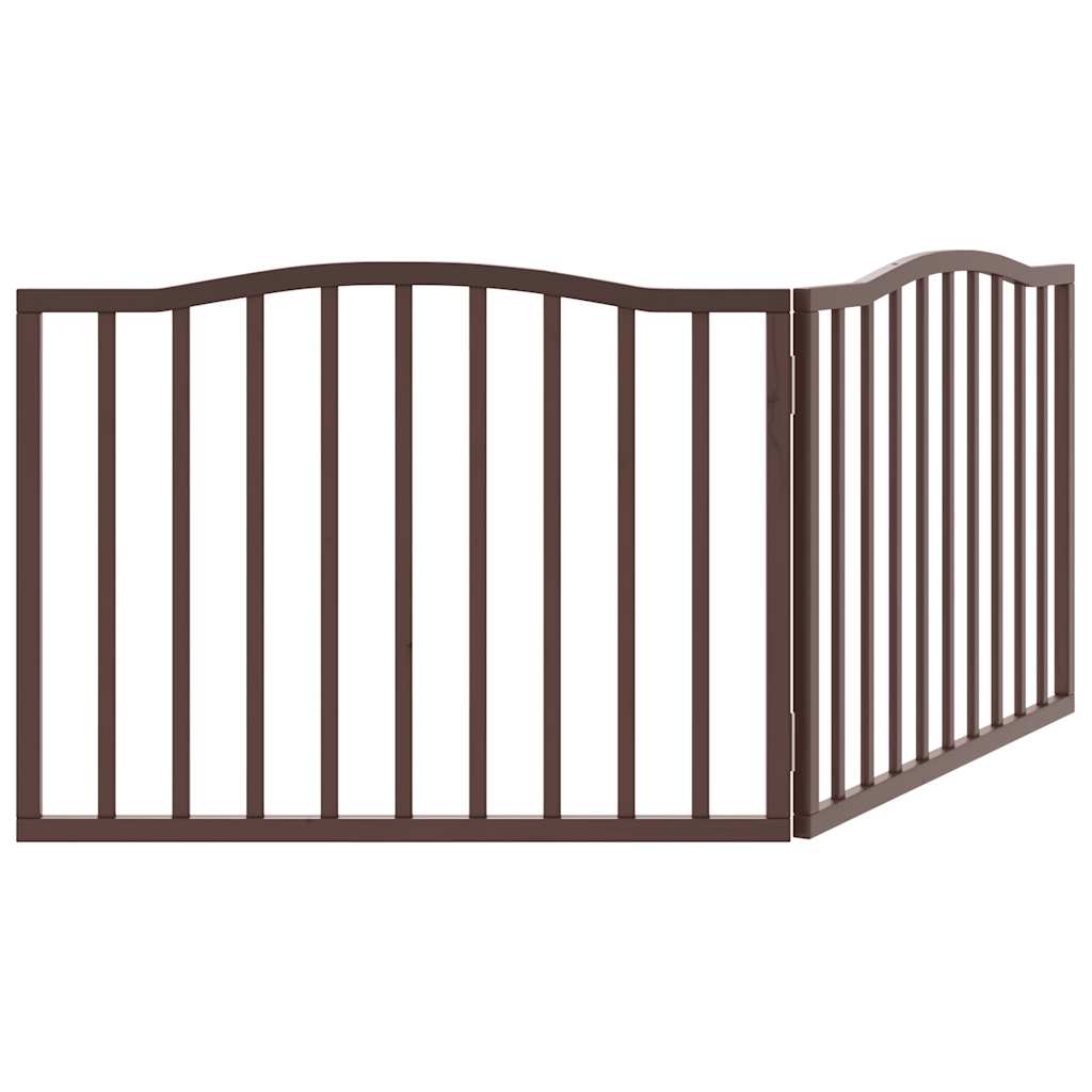 Puerta para perros plegable 2 paneles álamo marrón roble 160 cm