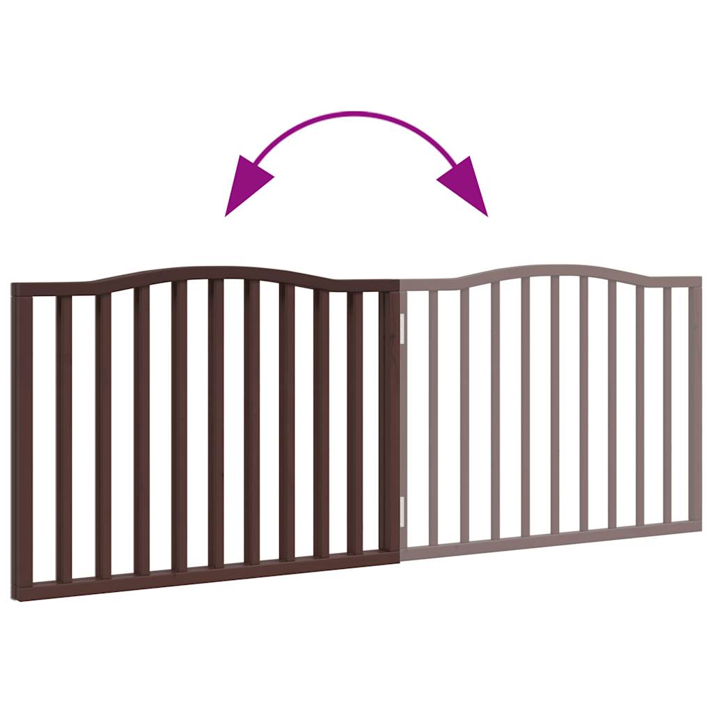Puerta para perros plegable 2 paneles álamo marrón roble 160 cm