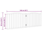 Puerta para perros plegable 2 paneles álamo marrón roble 160 cm