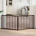 Puerta para perros plegable 2 paneles álamo marrón roble 160 cm