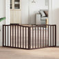 Puerta para perros plegable 2 paneles álamo marrón roble 160 cm