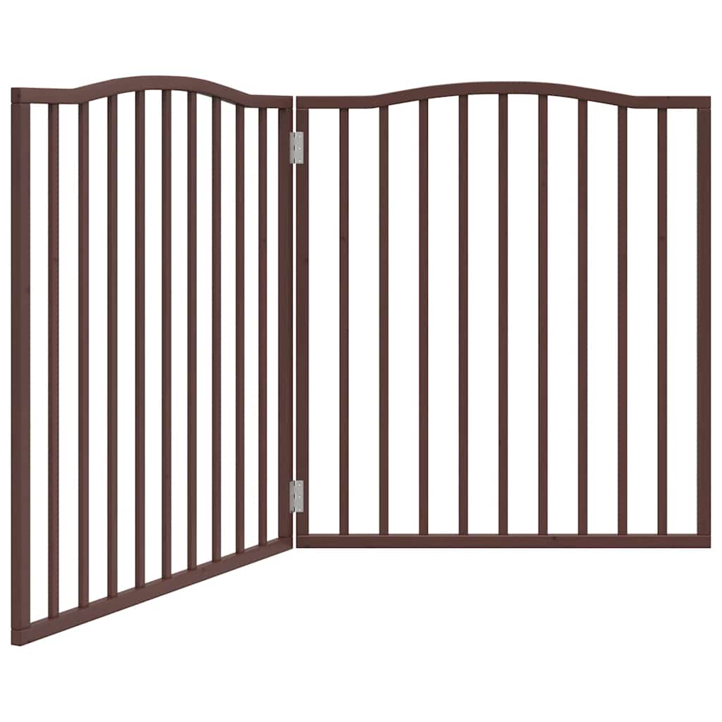 Puerta para perros plegable 2 paneles álamo marrón roble 160 cm