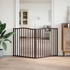Puerta para perros plegable 2 paneles álamo marrón roble 160 cm