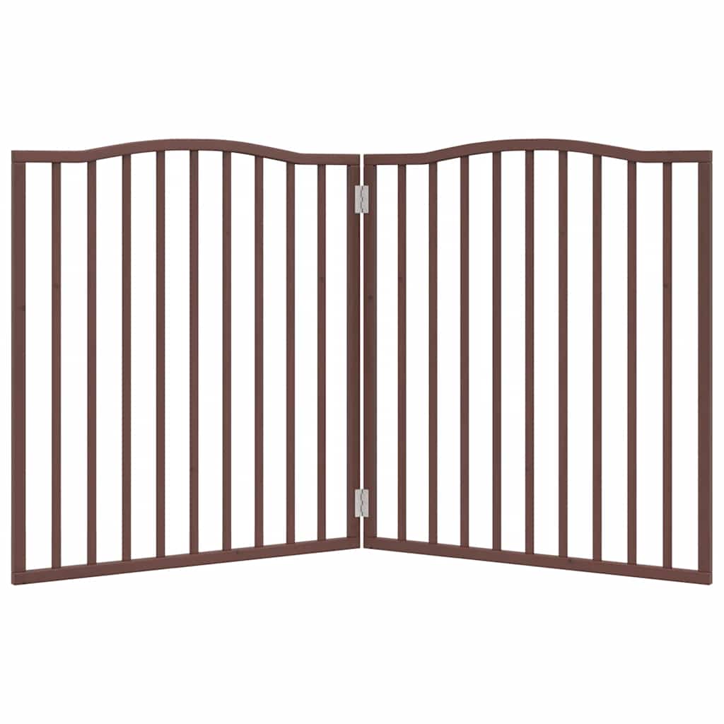 Puerta para perros plegable 2 paneles álamo marrón roble 160 cm
