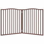 Puerta para perros plegable 2 paneles álamo marrón roble 160 cm