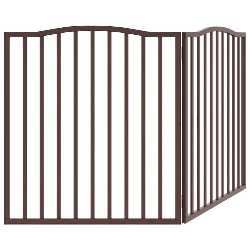 Puerta para perros plegable 2 paneles álamo marrón roble 160 cm