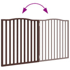 Puerta para perros plegable 2 paneles álamo marrón roble 160 cm