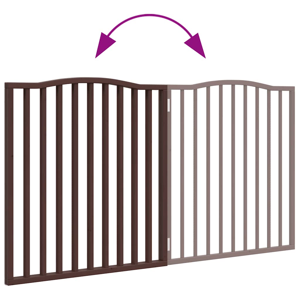 Puerta para perros plegable 2 paneles álamo marrón roble 160 cm