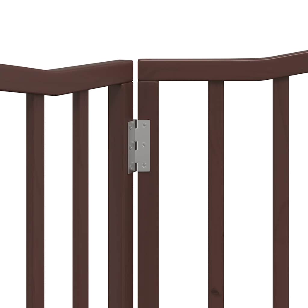 Puerta para perros plegable 2 paneles álamo marrón roble 160 cm