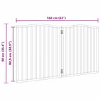 Puerta para perros plegable 2 paneles álamo marrón roble 160 cm