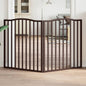 Puerta para perros plegable 2 paneles álamo marrón roble 160 cm