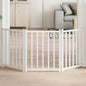 Puerta de perros plegable 15 paneles madera álamo negra 750 cm
