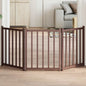 Puerta de perros plegable 15 paneles madera álamo negra 750 cm