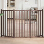 Puerta de perros plegable 15 paneles madera álamo negra 750 cm