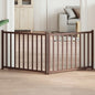 Puerta de perros plegable 15 paneles madera álamo negra 750 cm