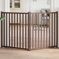 Puerta de perros plegable 15 paneles madera álamo negra 750 cm
