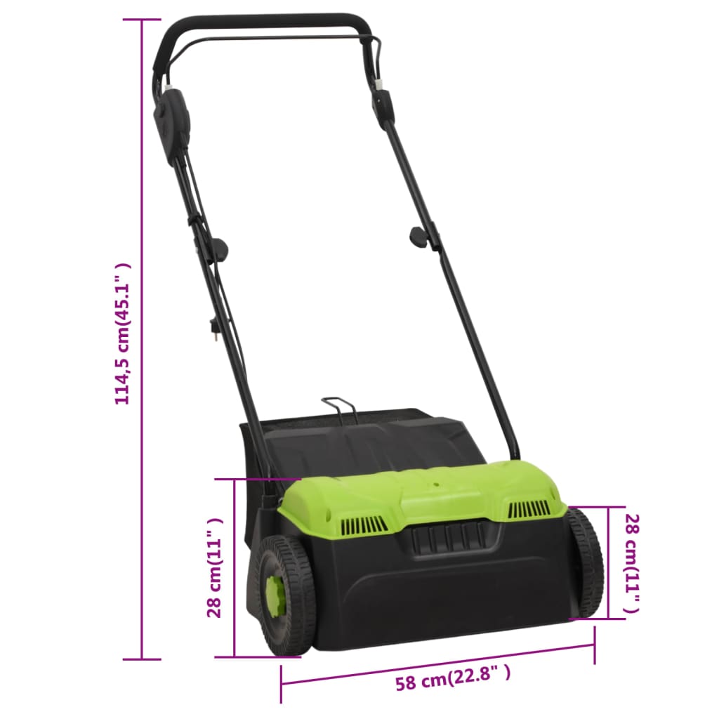 Escarificador de césped 2 en 1 eléctrico 1500 W