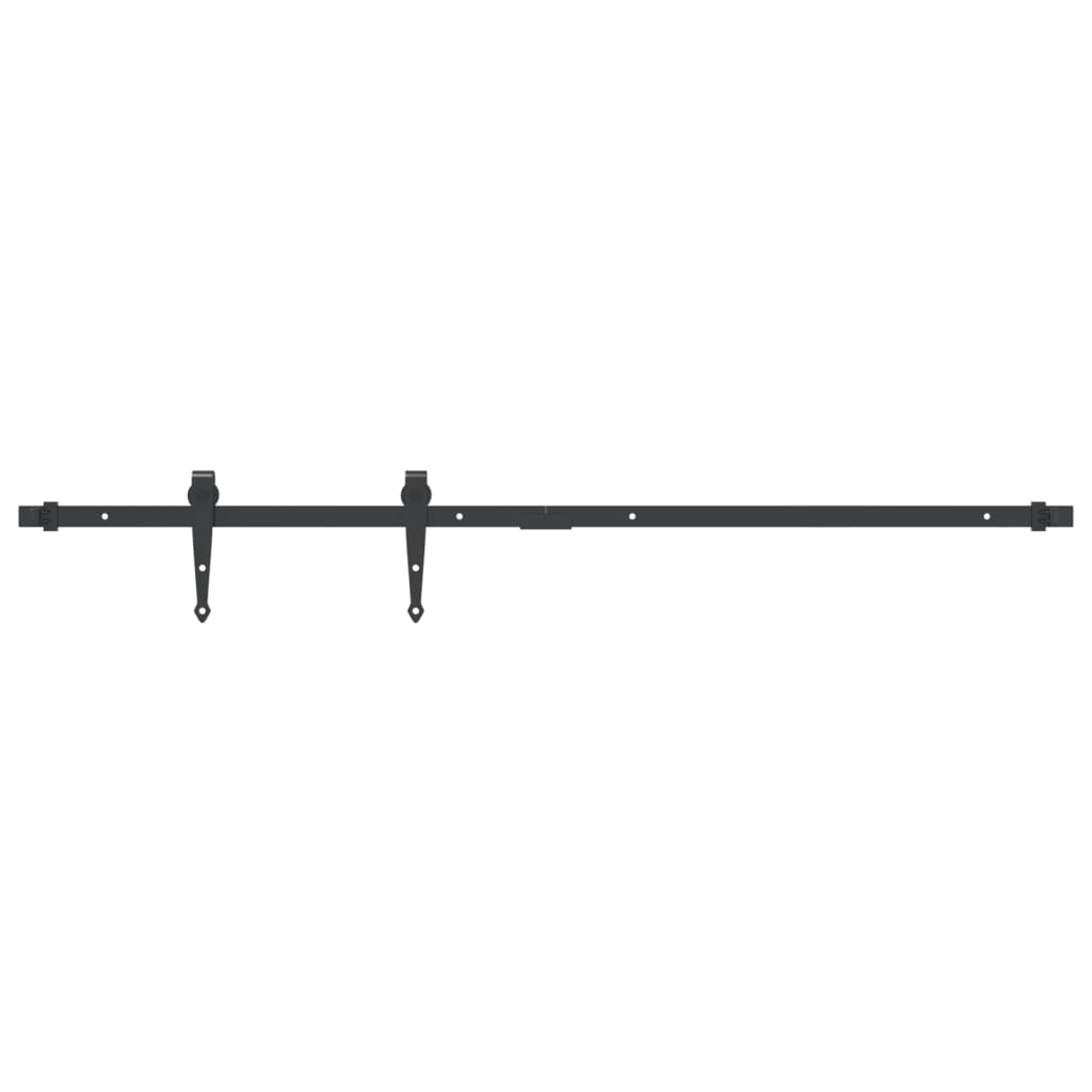 122 cm black carbon steel mini sliding closet door kit