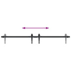 122 cm black carbon steel mini sliding closet door kit