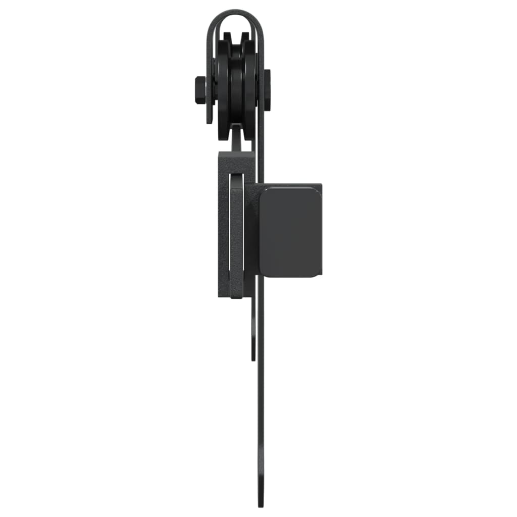 122 cm black carbon steel mini sliding closet door kit