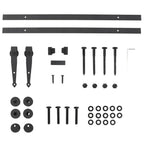 122 cm black carbon steel mini sliding closet door kit