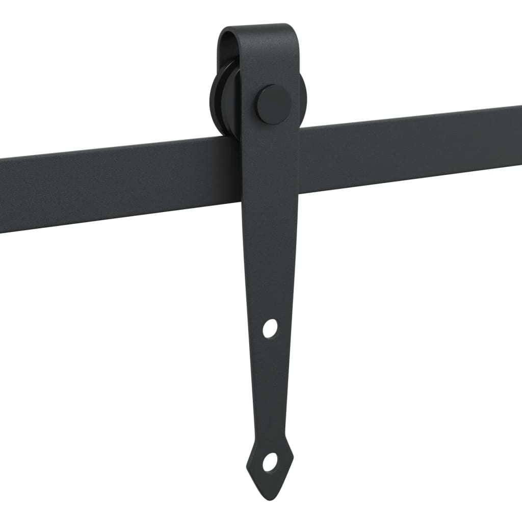 122 cm black carbon steel mini sliding closet door kit