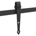 122 cm black carbon steel mini sliding closet door kit