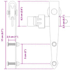 122 cm black carbon steel mini sliding closet door kit
