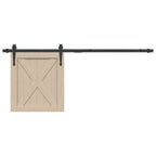 122 cm black carbon steel mini sliding closet door kit